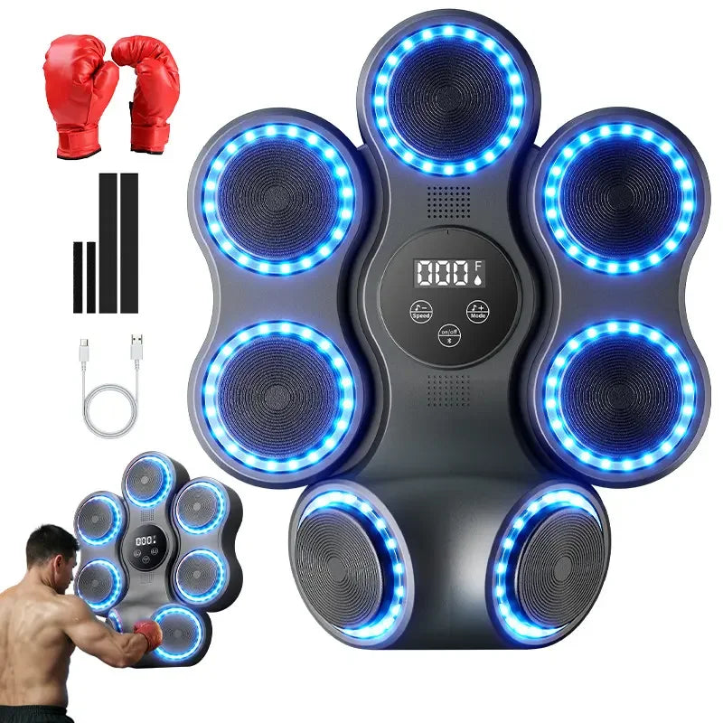 Wall Mounted Workout Machine Boxing Punch Home Electronic Music Boxing Training Machine