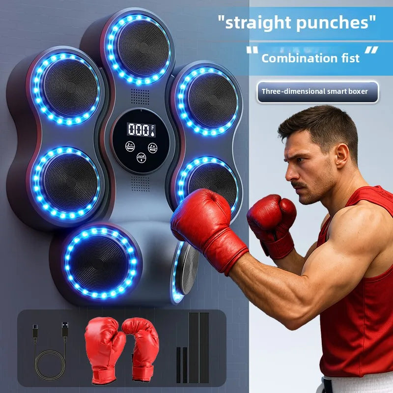 Wall Mounted Workout Machine Boxing Punch Home Electronic Music Boxing Training Machine