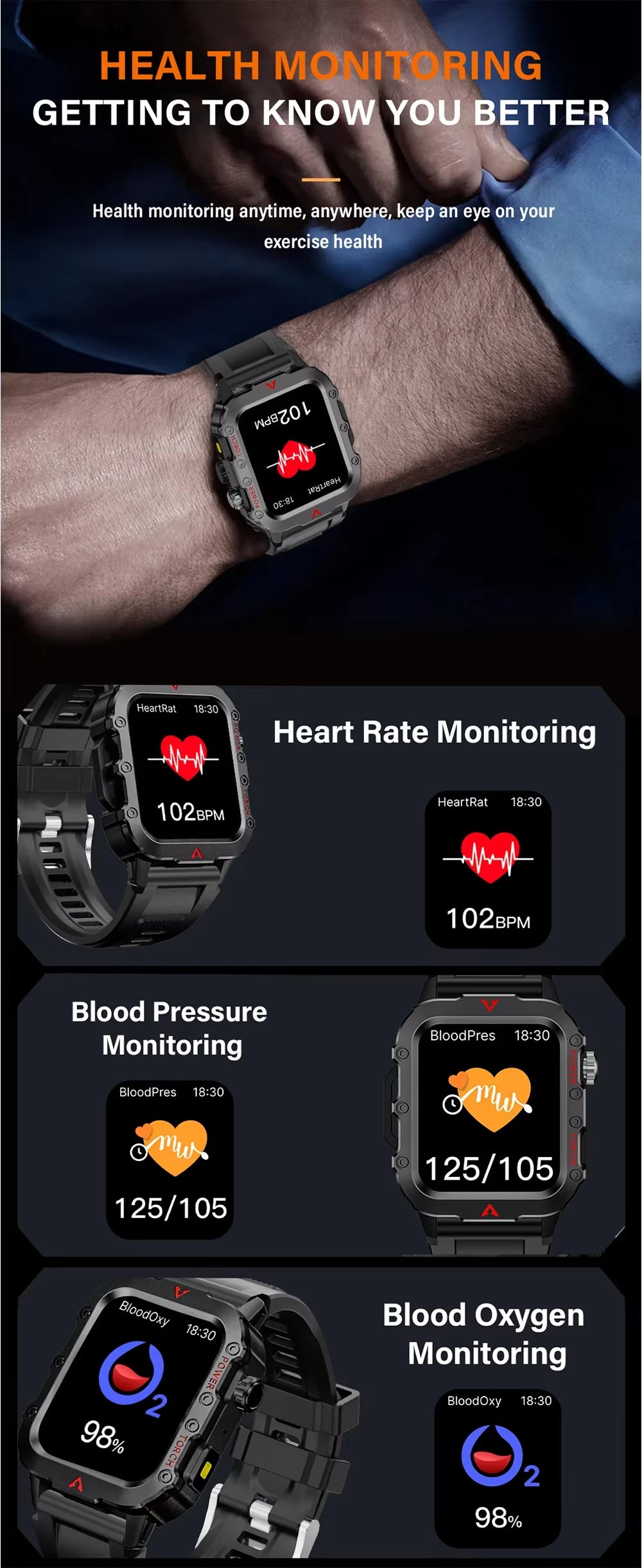 Smart Watch Men Women Voice Assistant New BT Call Touch Screen Outdoor Sport Smartwatch Q11